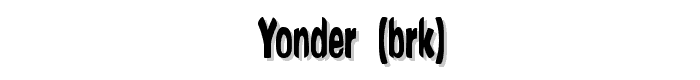 Yonder (BRK) font